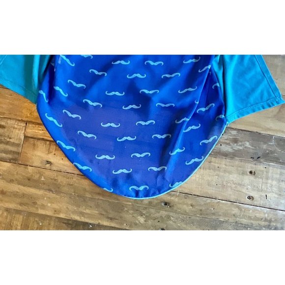 Girls Self Esteem Top with Sheer Back, Large - Mustache Theme - Picture 4 of 4